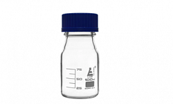 Reagent shishasi 250ml borosilikat shisha, muhrlangan vintli qopqoq, drenaj halqasi