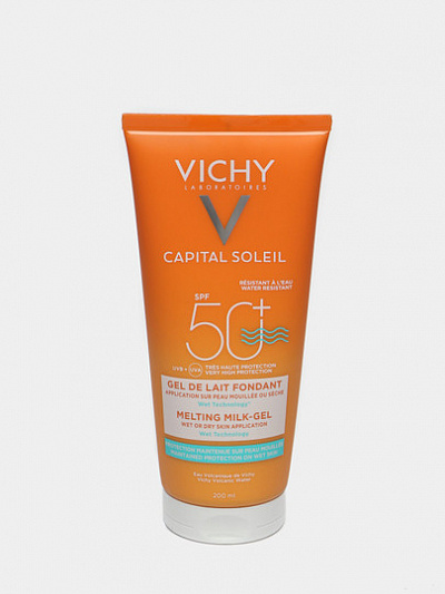 Гель от солнца Vichy Капитал Солей, эмульсия, Wetskin, SPF50, 200 мл