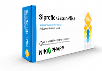 Siprofloksasin nika tabletkalari 250mg N20