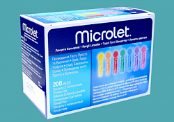 Silikon qoplamali rangli lansetlar Microlet Lancets rangli № 200