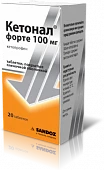 KETONAL FORTE tabletkalari 100mg N20