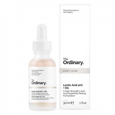 Сыворотка-пилинг с молочной кислотой The Ordinary Lactic Acid 10% + HA, 30 мл