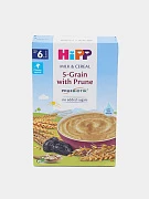 Детская молочная каша HIPP Milk & Cereal, 5-grain with Prune, 250 г