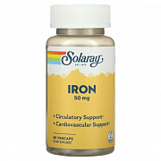 Solaray, temir, 50 mg, 60 sabzavotli kapsulalar