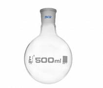 50 ml dumaloq tubli kolba, 29/32 shlif, borosilikat shisha