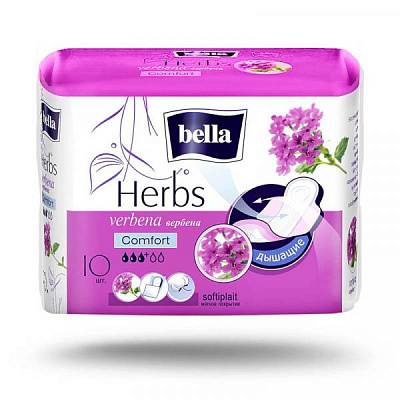 Традиционные прокладки "Bella Herbs Verbena Comfort" 10 шт в полит.уп (вербена)