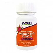 Now Foods, Vitamin D3, 10 000 IU, 120 Softgels