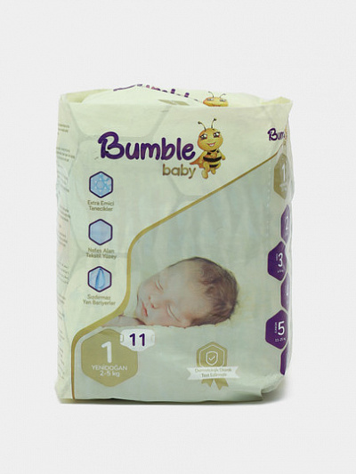 Подгузники Bumble 1 (2-5kg) 11шт