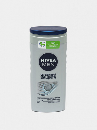 Гель для душа Nivea Men Серебряная защита, c дезодорирующим эффектом, 250 мл