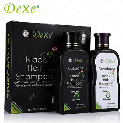 Шампунь для мужчин от седых волос DEXE BLACK HAIR